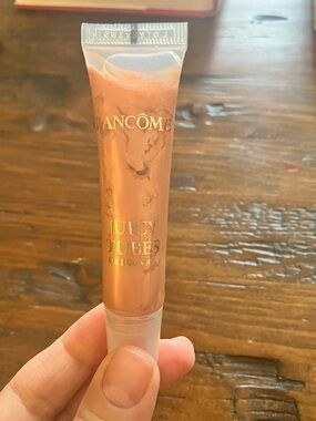 New Lancôme Juicy tubes in Simmer whimsy lipgloss makeup pink gold SALE